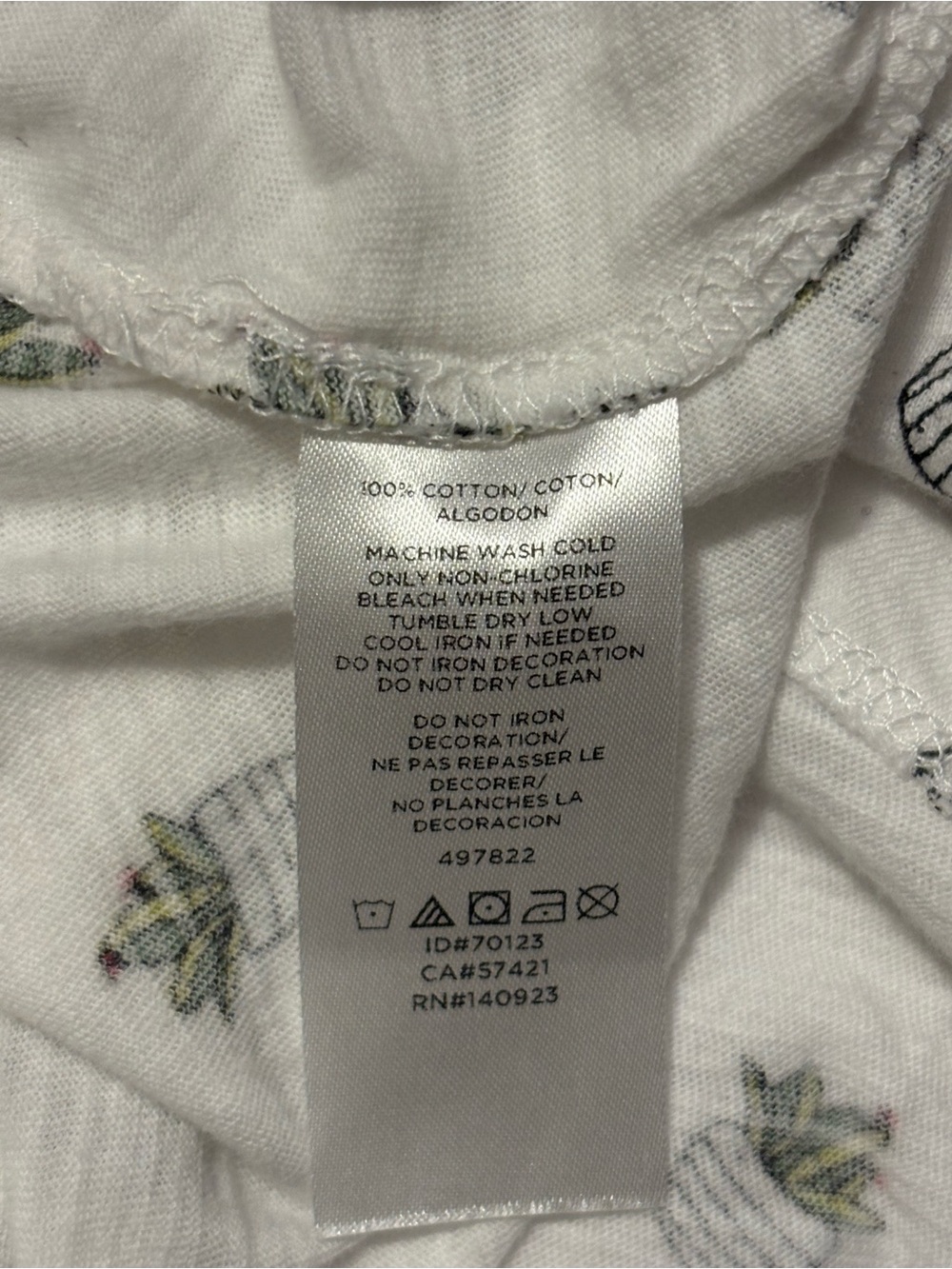 LOFT White Cotton Tee with Succulents - Picture 6 of 6